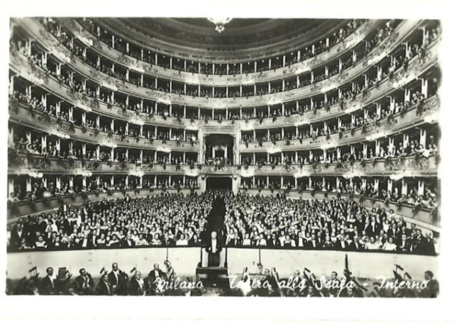 Milano Teatre to the Scala Interior Bromofoto Milano