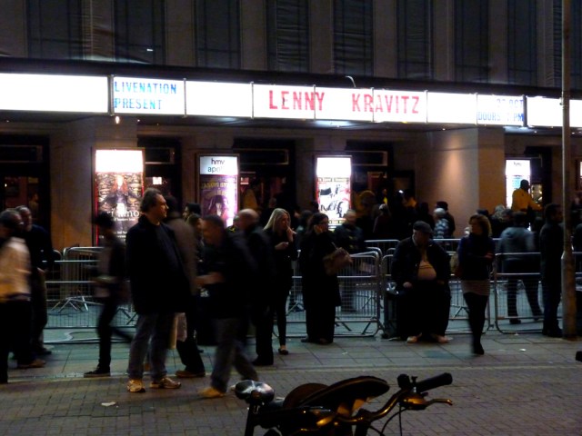 Outside the Hammersmith Apollo London 27 October 2011