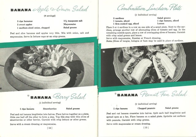 Banana Salad Recipes from the Home Economics Department Fruit Dispatch Company Pier 3, North River New York N.Y