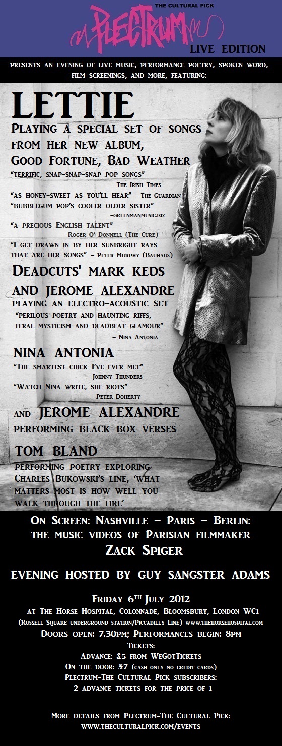 P-TCP Live Edition flyer 6 July 2012 Plectrum-The Cultural Pick Live Edition flyer 6 July 2012