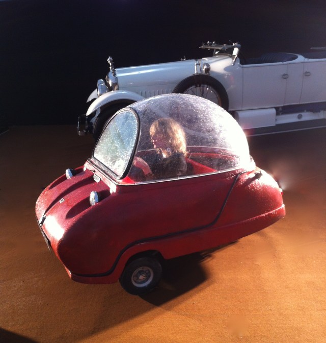 Photograph of Lettie in a Peel at Coys Vintage car auction at Blenheim Palace by David Bagg