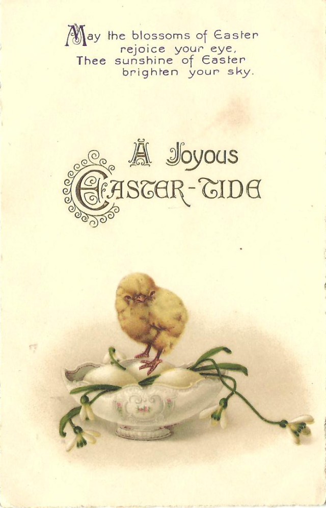 Easter Postcard addressed to Marjorie Sims never sent