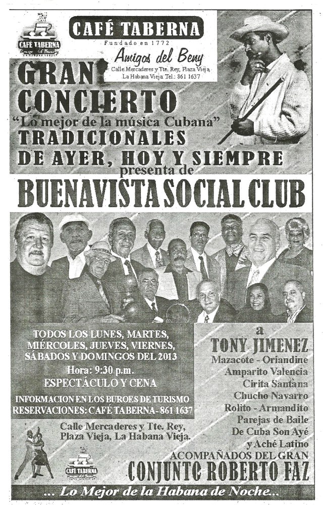 Flyer picked up in a restaurant in Havana Feb 2013