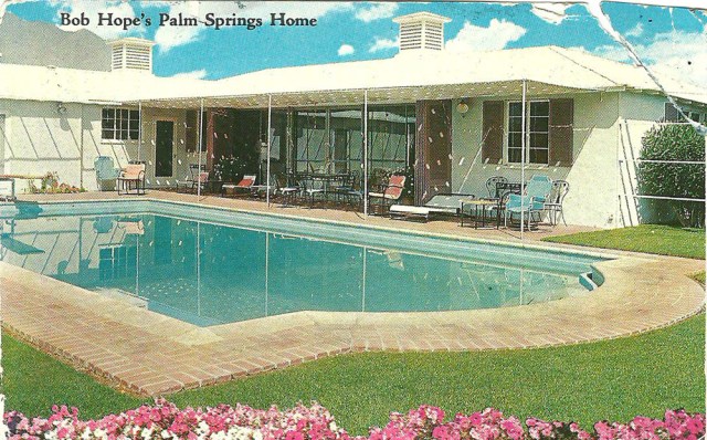Palm Springs California Bob Hope's beautiful Palm Springs California home and swimming pool 