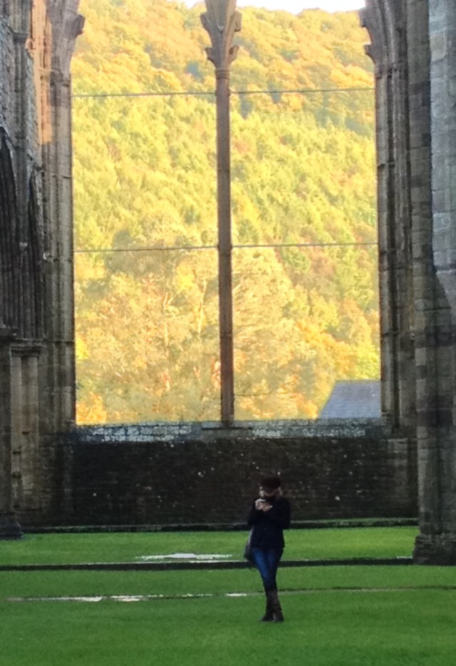 Lettie at Tintern Abbey photograph by a friend November 2013