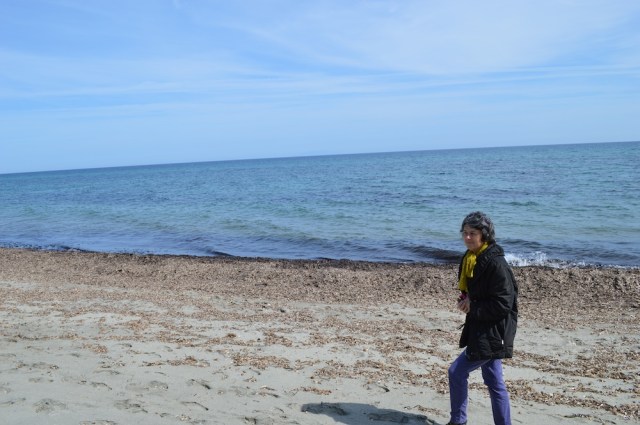 Denise Arnold on the beach
