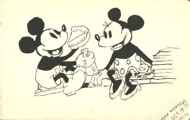 Drawing from Autograph book belonging to Delys Nash 272a Blackhorse Lane Walthamstow E17 1925