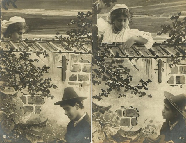When first among the jessamine he saw her looking on The Rotopaot Postcard Postkarte Carte Postale 1907
