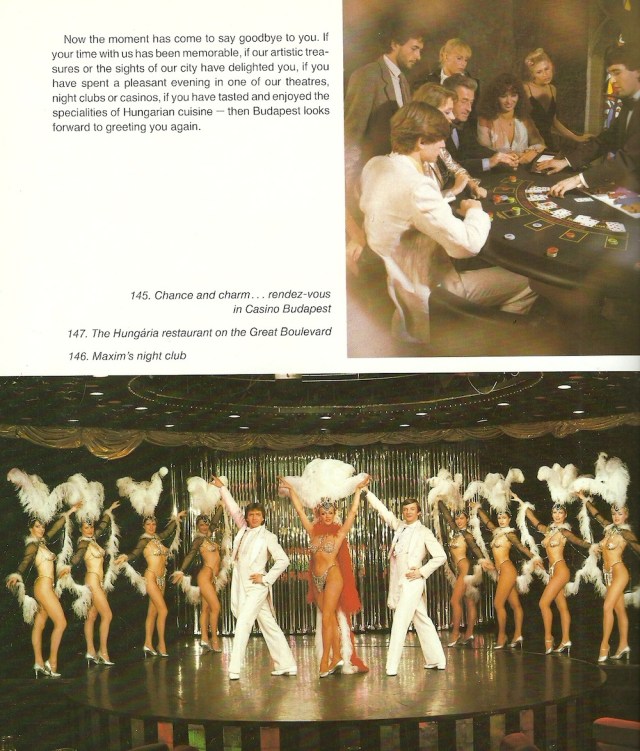 Casino Budapest and Maxim's Night Club from Budapest published by Szalontai Publishing House 1980s