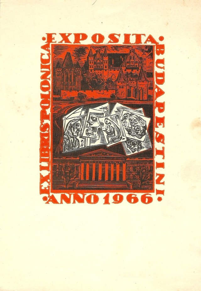 Exposita Budapestini Anno 1966 Ex Libris Polonica found in flea market Pest February 2015