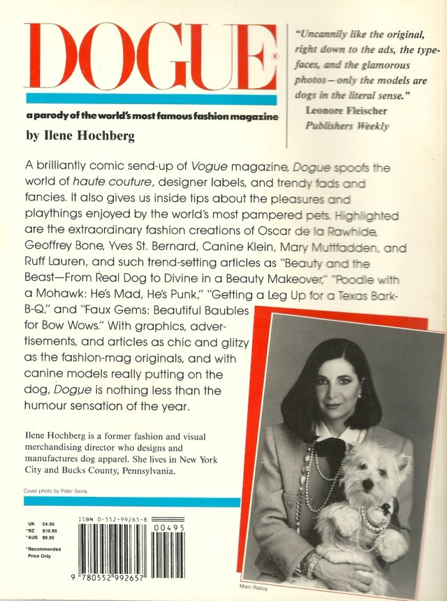 Back of Dogue by Ilene Hocberg (c) Ilene Rosenthal Hochberg 1986