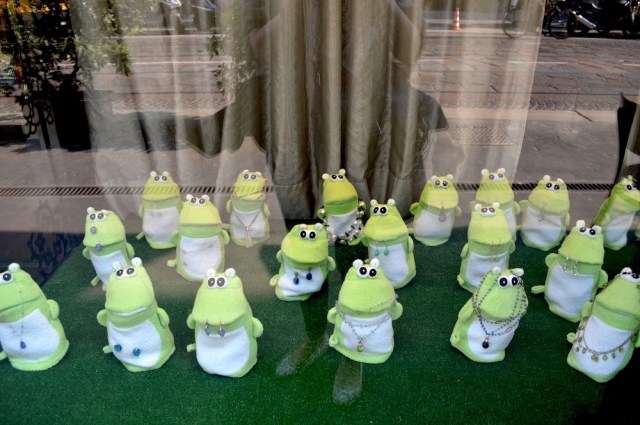 Not even this jewellery display in a shop window in Milan could cheer Lettie up