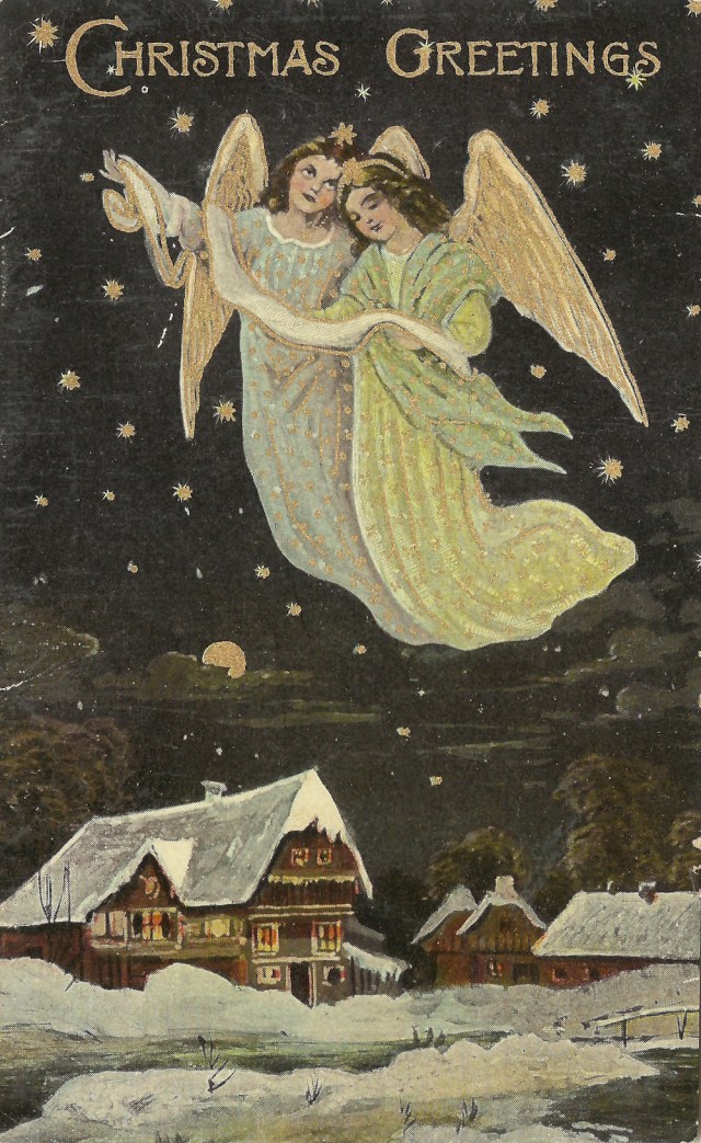 Christmas Greetings marked 24 December 1913 Wishing you a Bright and Happy Christmas With Love Janis