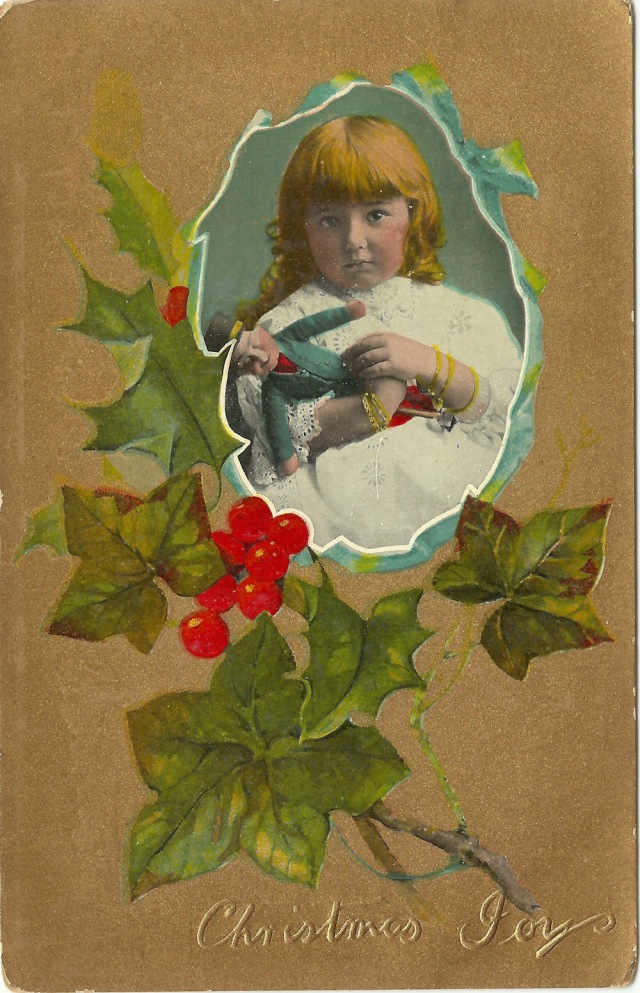 Christmas Joy unmarked Souvenir Post Card