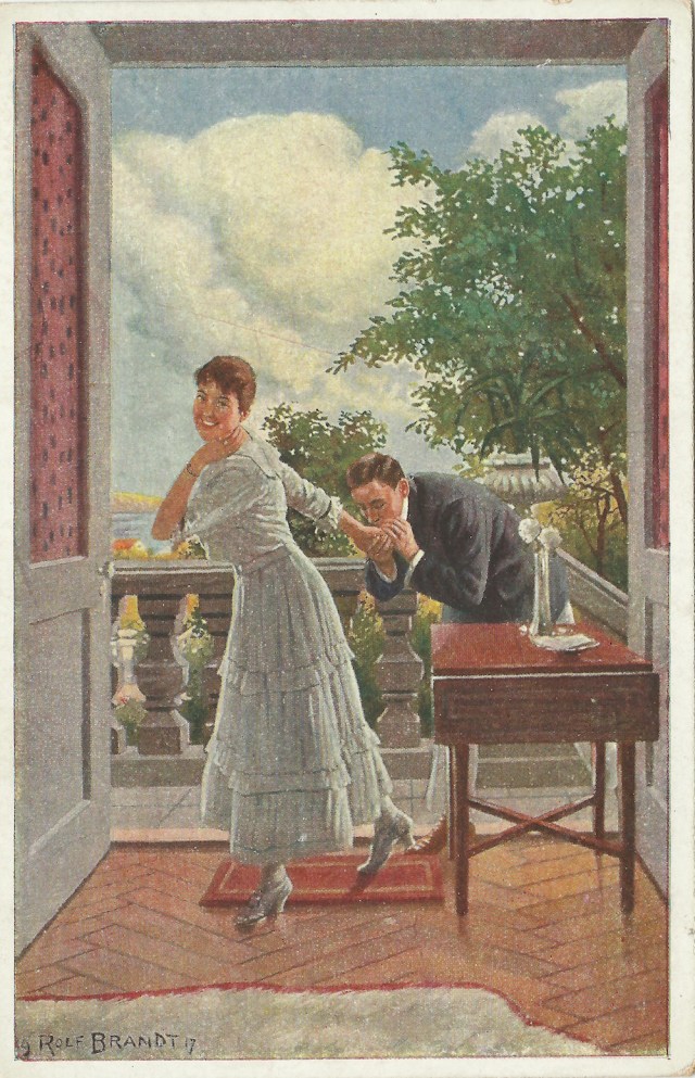 Galerie Munchner Meister Rolf Brandt Verliebt Nr 443 unmarked postcard