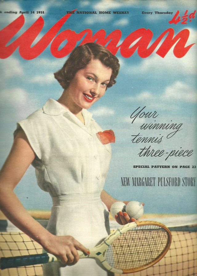 Cover of Woman The National Home Weekly Week ending April 14 1951 published by Woman High Holborn London WC1 Telephone Temple Bar 2468 (100 lines)
