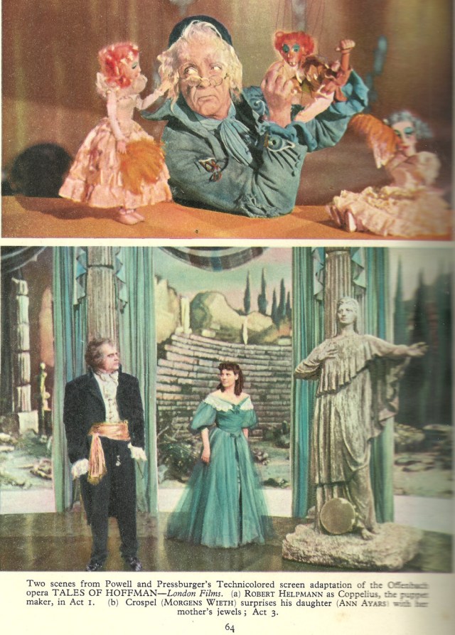From Film Review by F.Maurice Speed 1951-2 Two sceneces from Tales of Hoffman - London films Powell and Pressburger