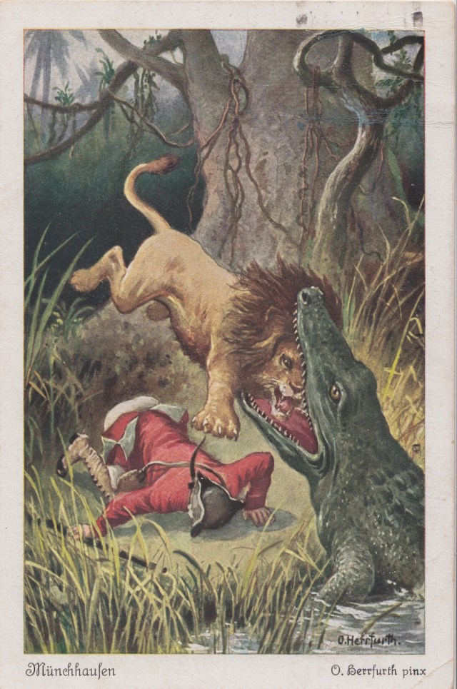 Munchhaufens Abenfeuer marked 2 June 1926 Nr 4923 Serie 325