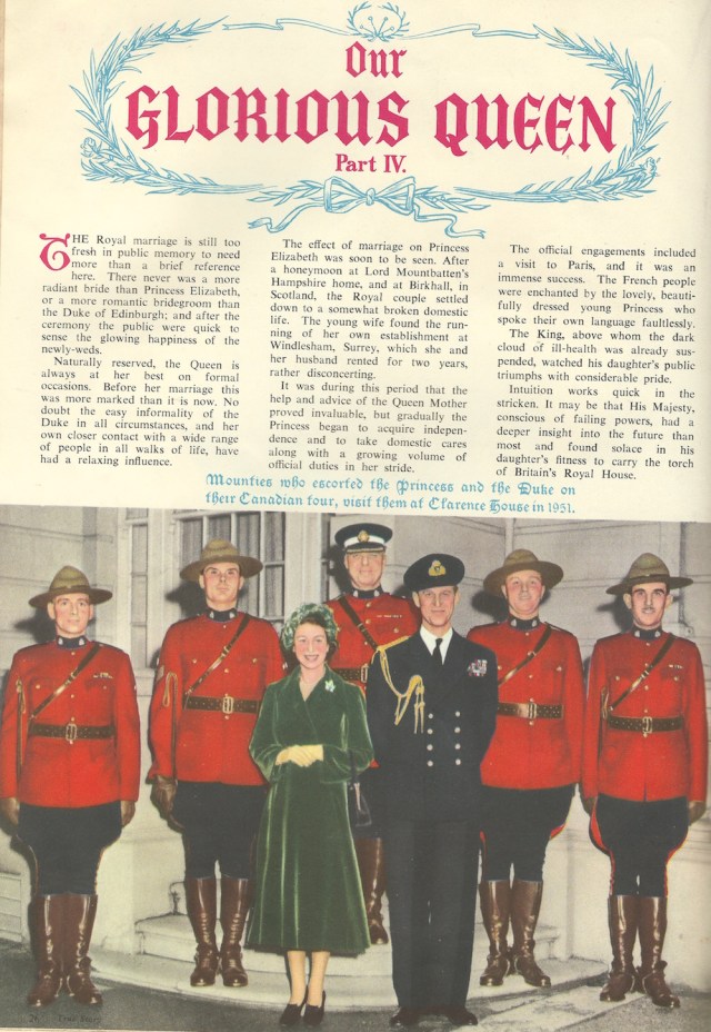 From True Story April 1953 'Our Glorious Queen Part IV