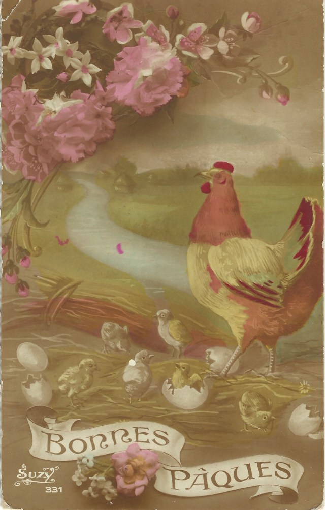 Postcard Bonnes Paques