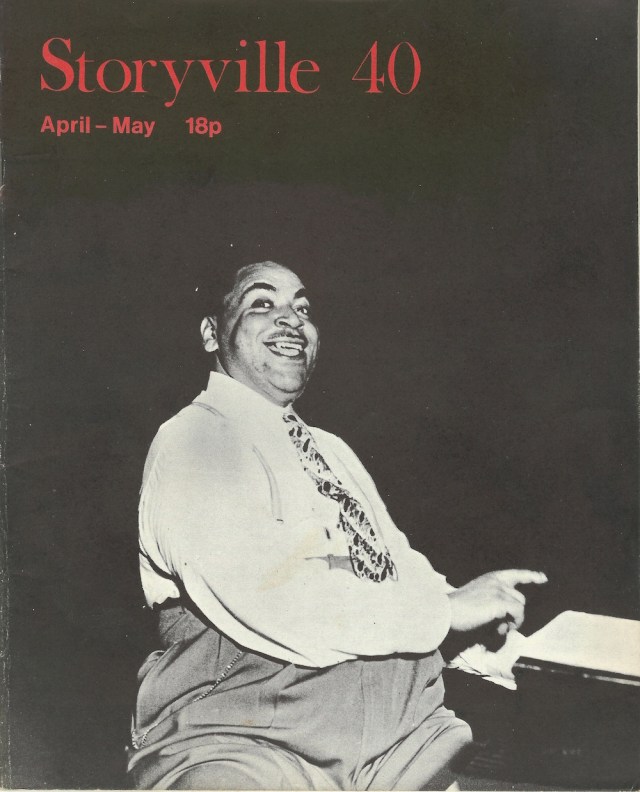 Storyville 40 April May 1972 cover photo Fats Waller is courtesy of Roy Cooke