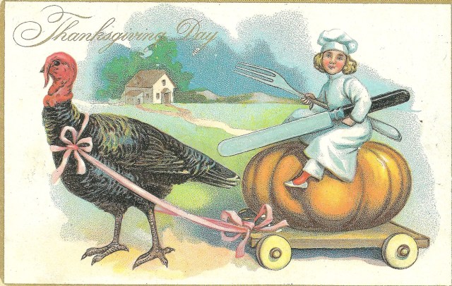 Unmarked Thanksgiving Day postcard
