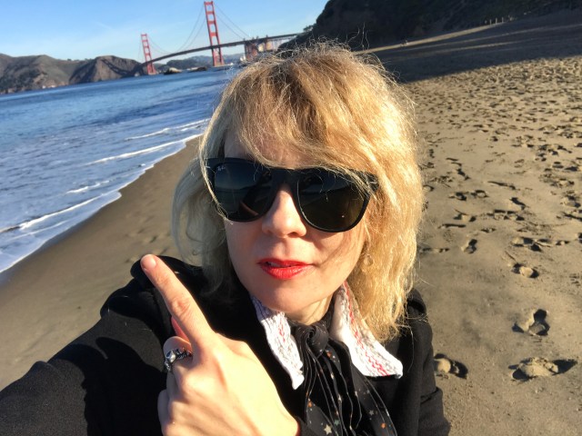 Lettie at dawn at Baker Beach, San Francisco February 2018