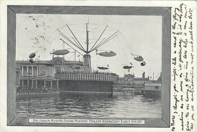 Maxim's Flying Machine Earls Court 1904 Italian Exhibition oldest fairground ride in Europe