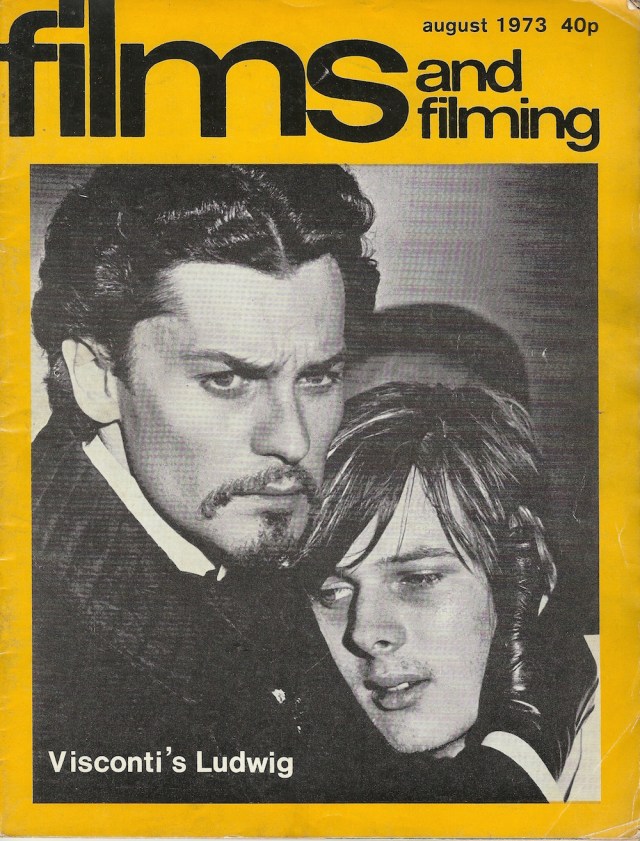 Films and Shooting Magazine August 1973 by Hansom Books Artillery Mansions cover from Visconti's 'Ludwig'