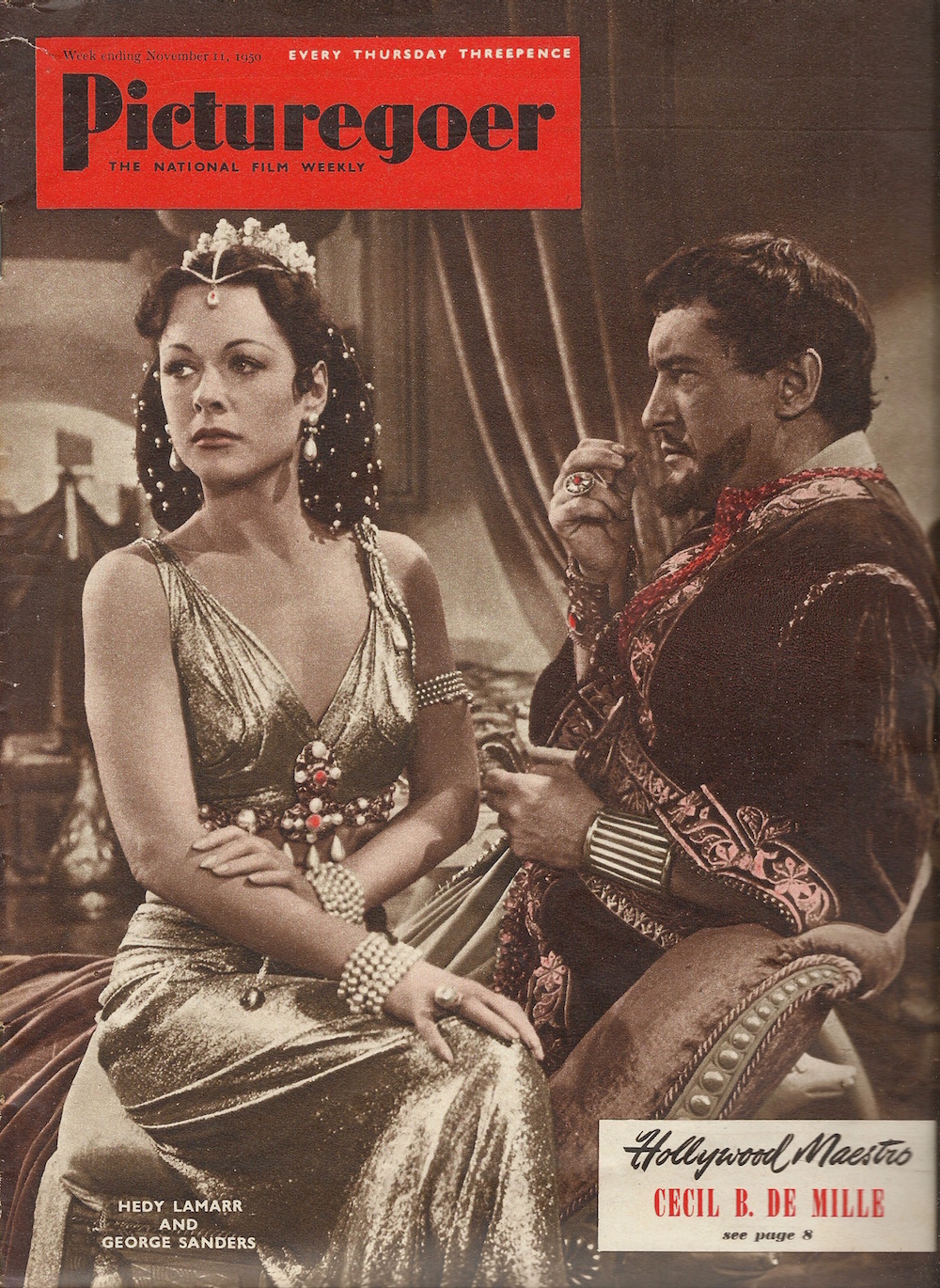 Picturegoer November 11 1950 Hedy Lamarr and George Sanders