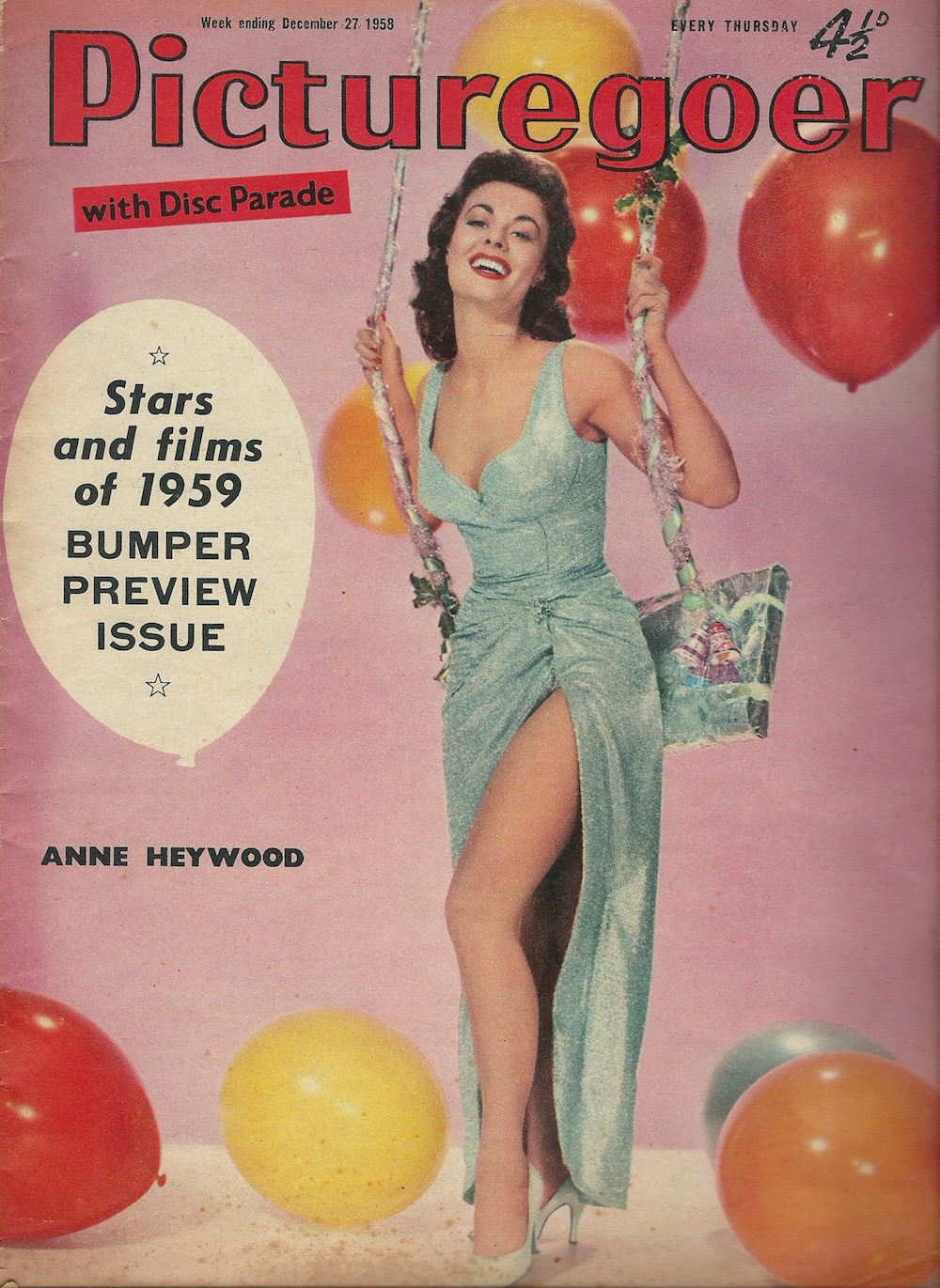Anne Heywood Picturegoer 27 December 1958