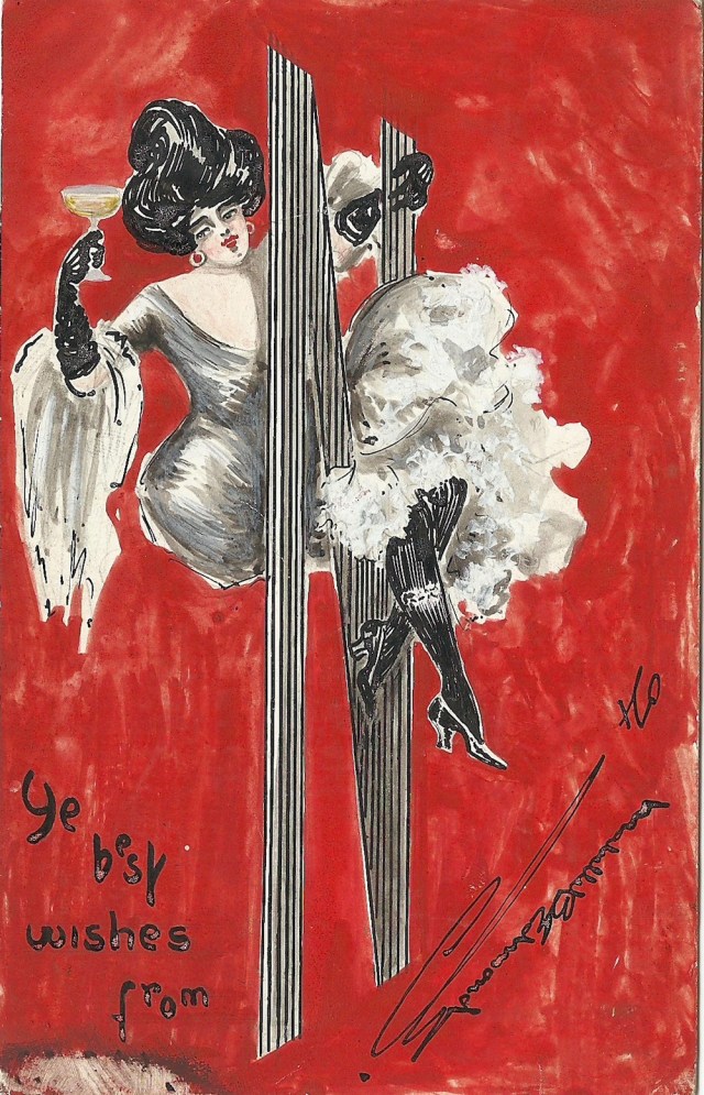 Unmarked hand painted postcard