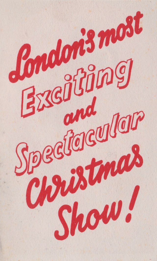 Bertram Mills Circus Grand Hall Olympia Dec 17 1948