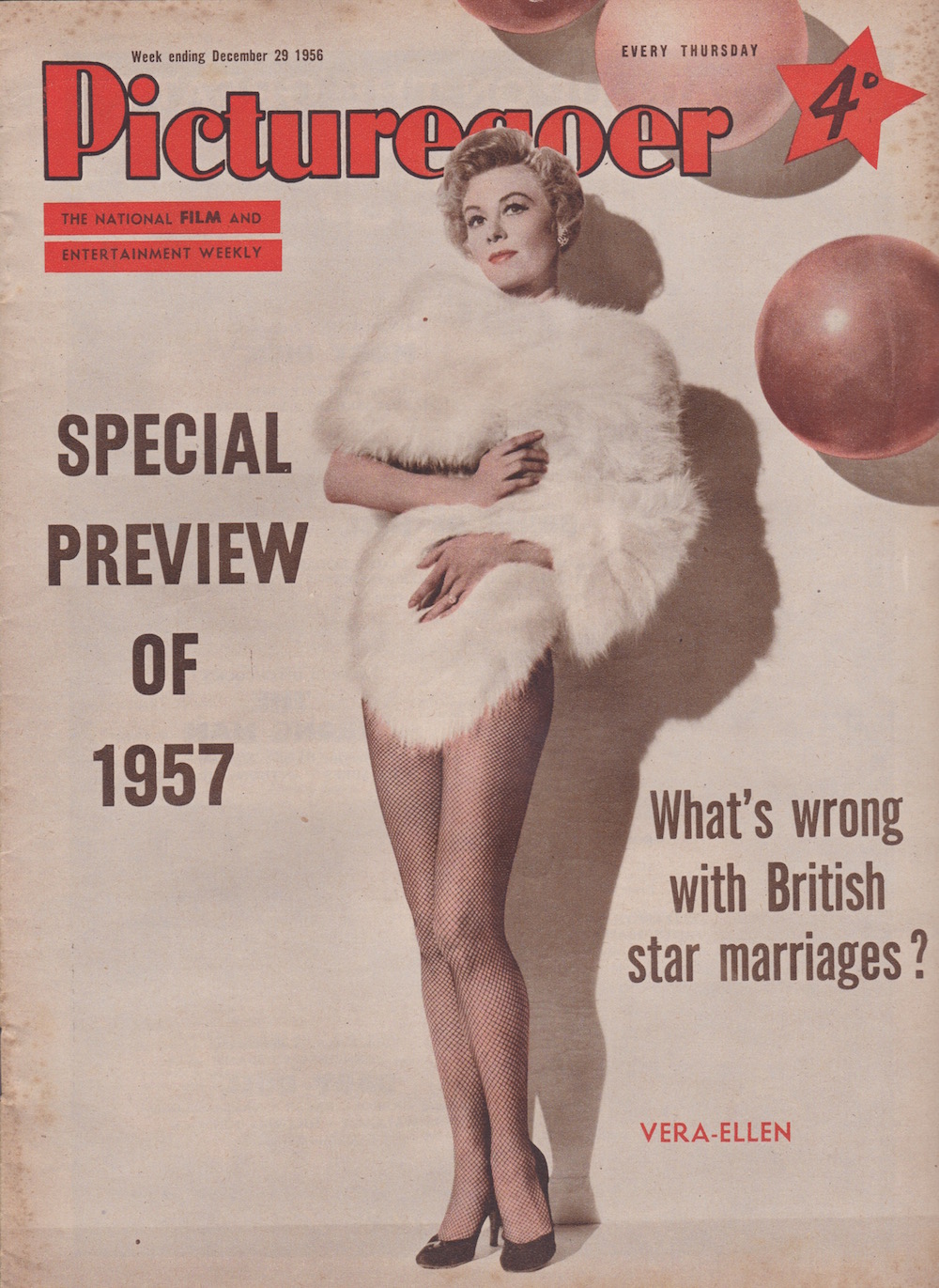 Picturegoer December 29 1957 Vera-Ellen cover